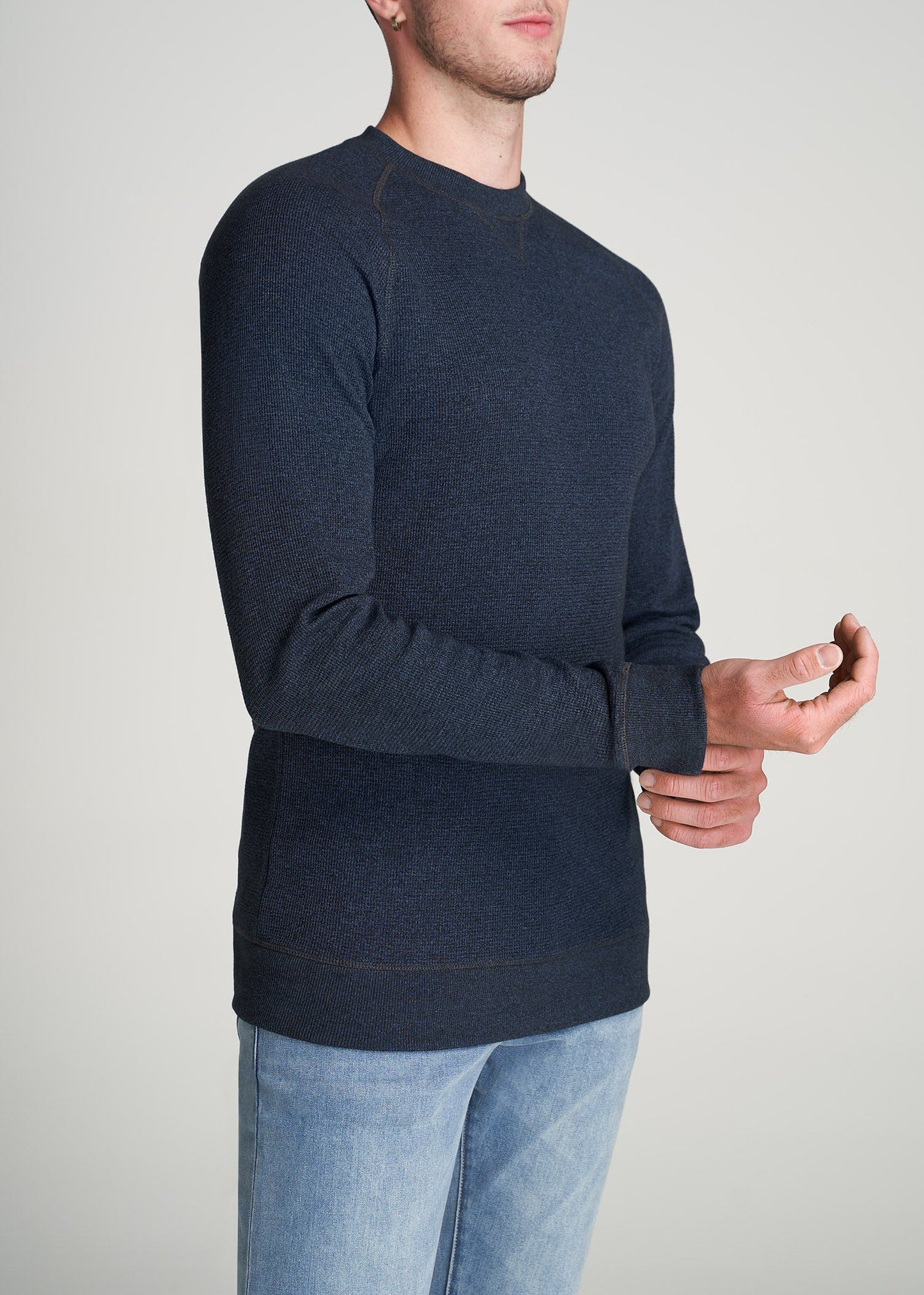 American-Tall-Men-Thermal-Raglan-LongSleeve-NavyMix-side