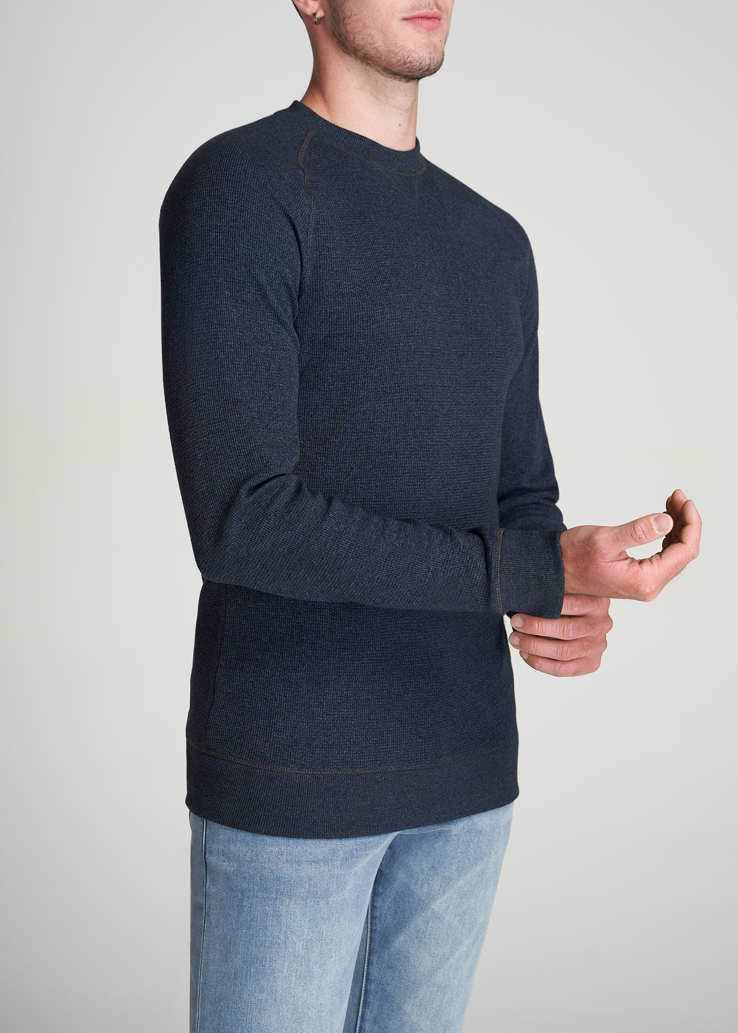 American-Tall-Men-Thermal-Raglan-LongSleeve-NavyMix-side