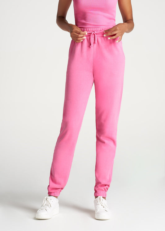 American-Tall-Women-8020-GD-HighWaist-SweatPants-BubblegumPink-front