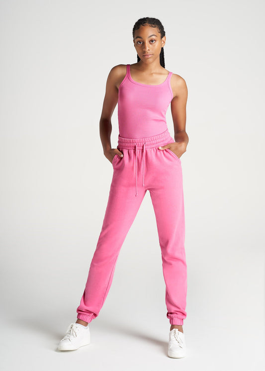 American-Tall-Women-8020-GD-HighWaist-SweatPants-BubblegumPink-full