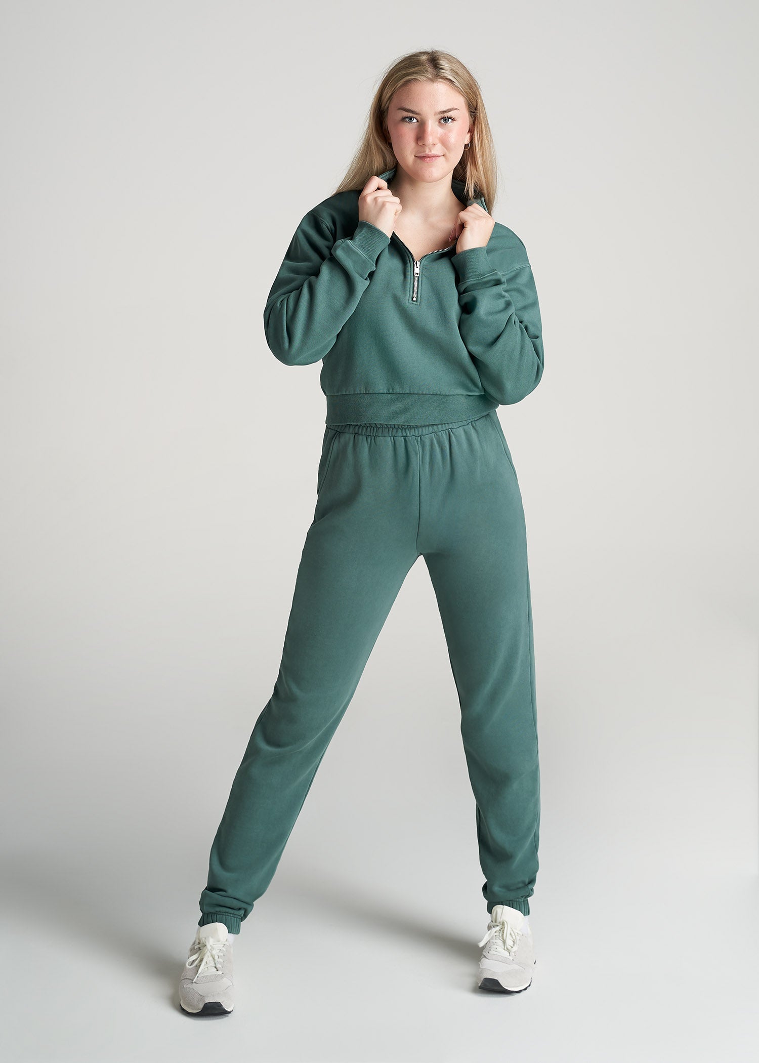 American-Tall-Women-8020-GD-HighWaist-SweatPants-JuniperGreen-full