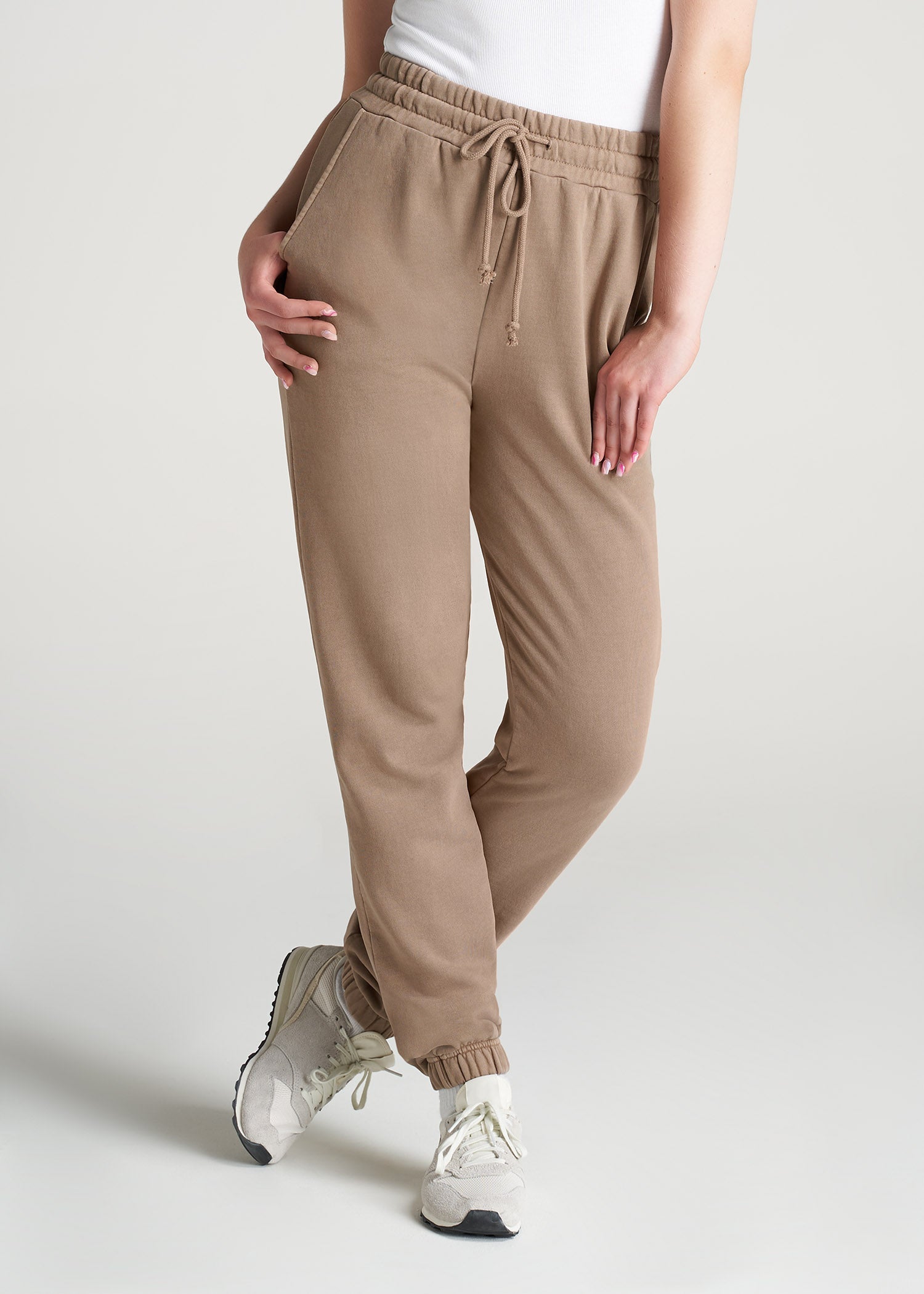 American-Tall-Women-8020-GD-HighWaist-SweatPants-Latte-front