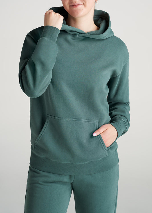 American-Tall-Women-8020-GD-WKND-Hoodie-JuniperGreen-front
