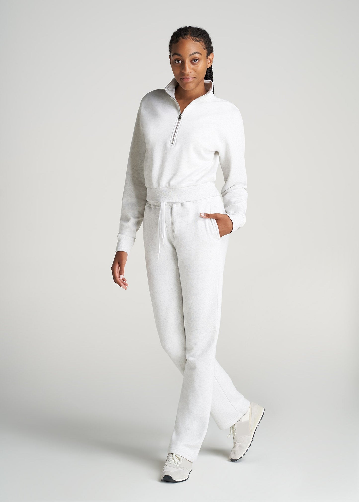 American-Tall-Women-8020-PD-HalfZip-Sweatshirt-HeatherCloudWhite-full