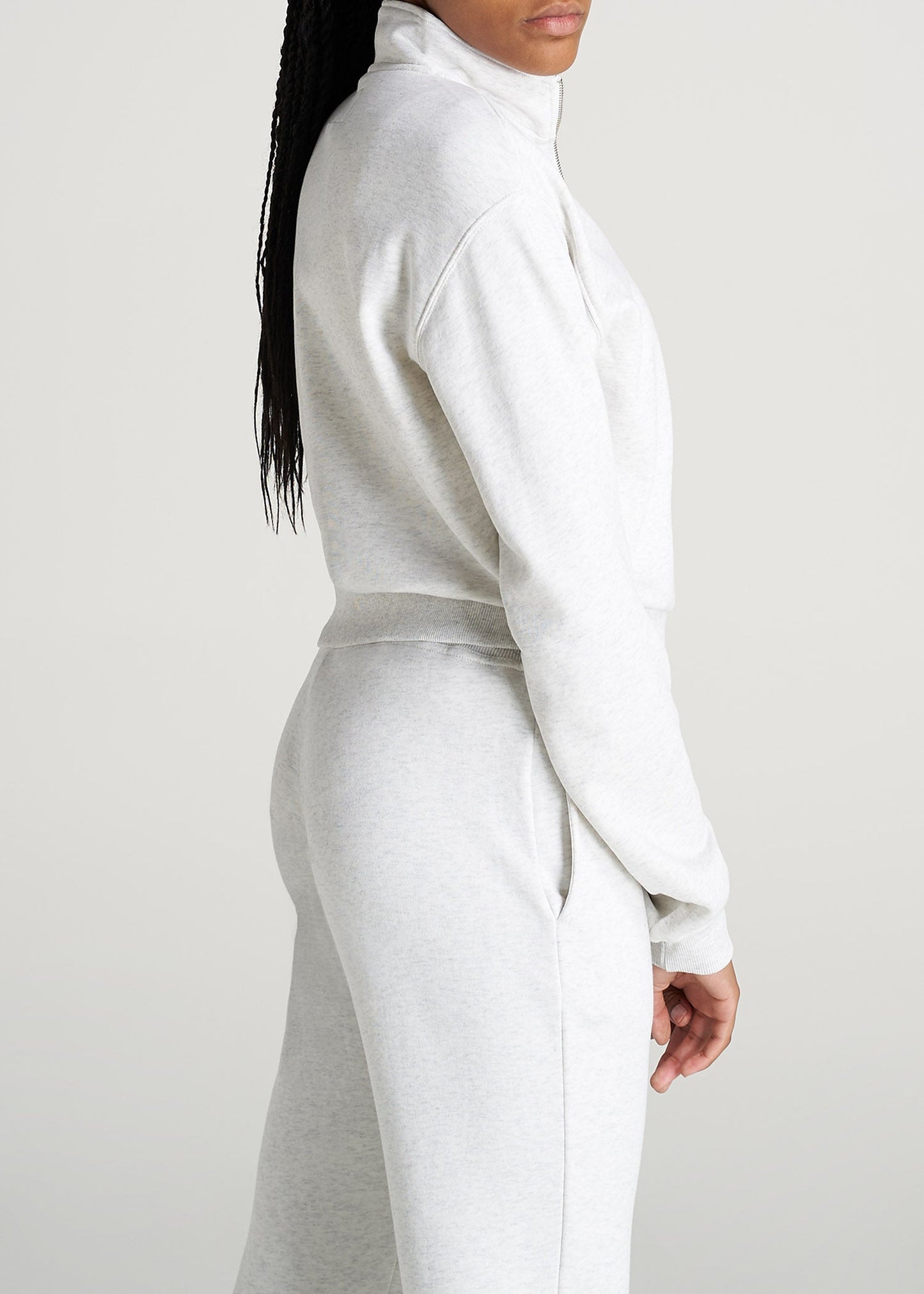 American-Tall-Women-8020-PD-HalfZip-Sweatshirt-HeatherCloudWhite-side