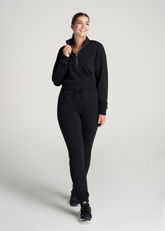 American-Tall-Women-8020-PD-HighWaist-SweatPants-Black-full