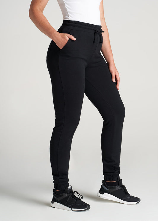 American-Tall-Women-8020-PD-HighWaist-SweatPants-Black-side