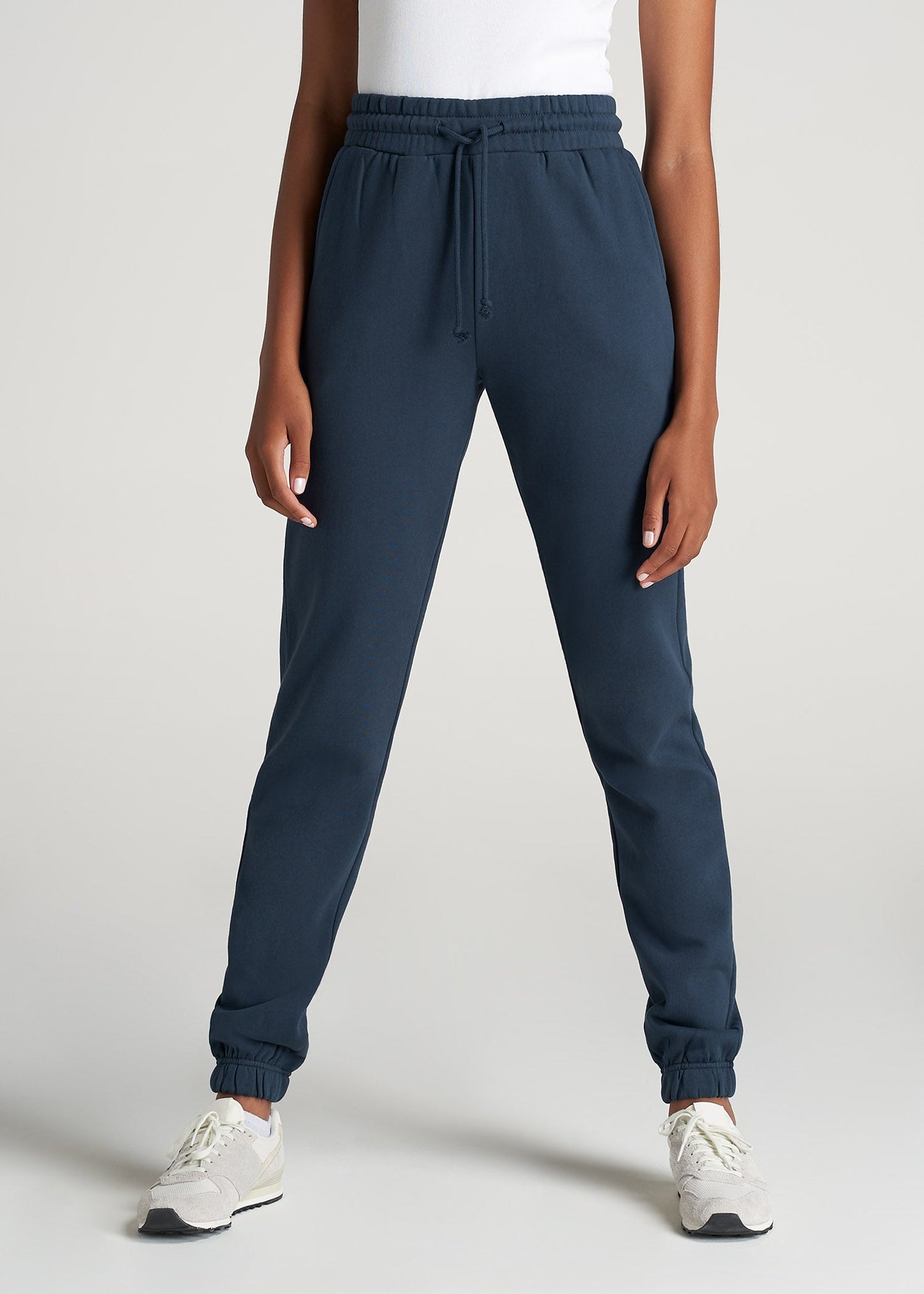 American-Tall-Women-8020-PD-HighWaist-Sweatpants-BrightNavy-front