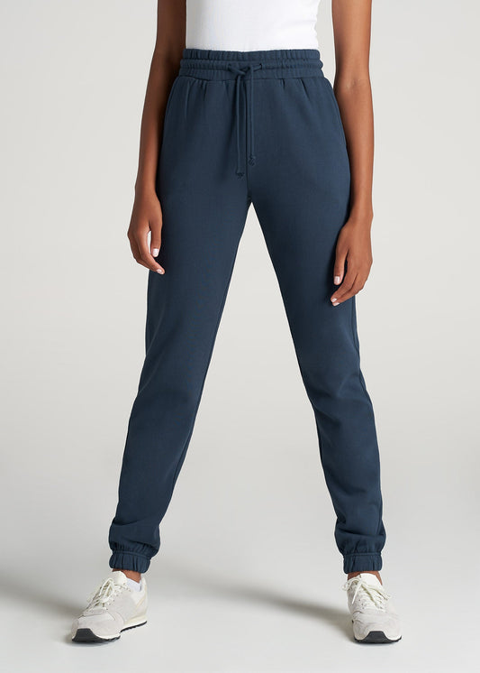 American-Tall-Women-8020-PD-HighWaist-Sweatpants-BrightNavy-front