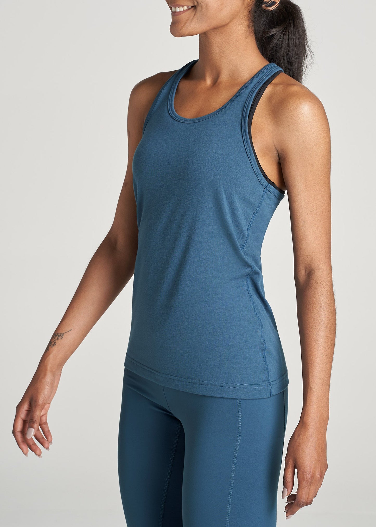 American-Tall-Women-Athletic-RacerBack-Tank-DeepWater-side