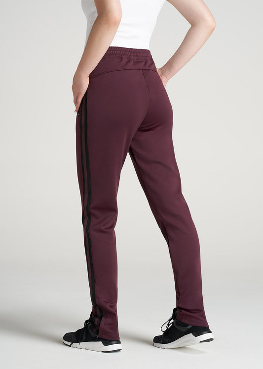 American-Tall-Women-Athletic-StripePant-Beetroot_Black-back