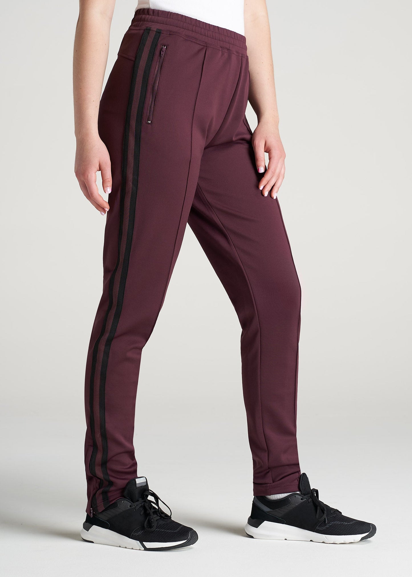 American-Tall-Women-Athletic-StripePant-Beetroot_Black-side