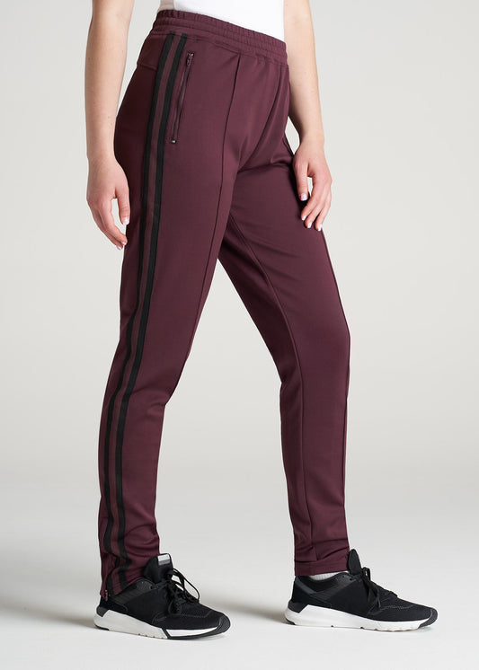 American-Tall-Women-Athletic-StripePant-Beetroot_Black-side