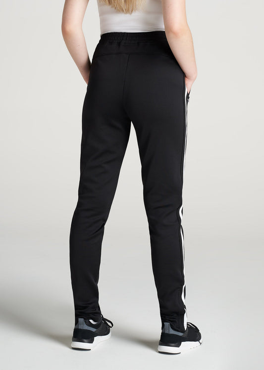 American-Tall-Women-Athletic-StripePant-Black_White-back