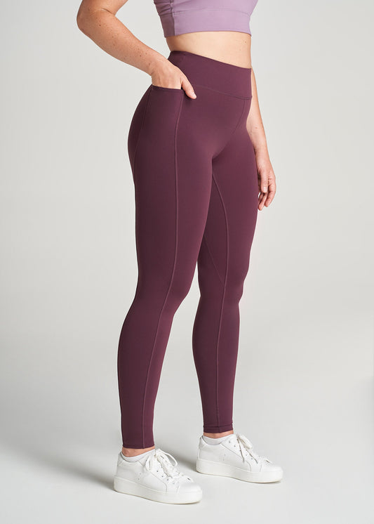 American-Tall-Women-Bella-OuterPocket-Leggings-BeetRoot-side