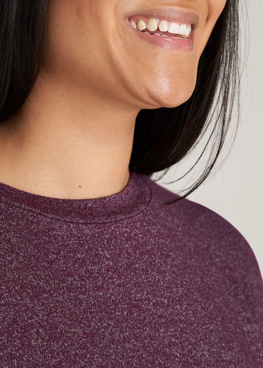    American-Tall-Women-COZY-Lounge-Crewneck-BeetrootMix-detail