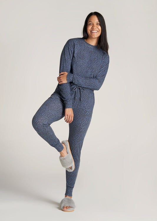    American-Tall-Women-COZY-Lounge-Crewneck-NavyLeopard-full