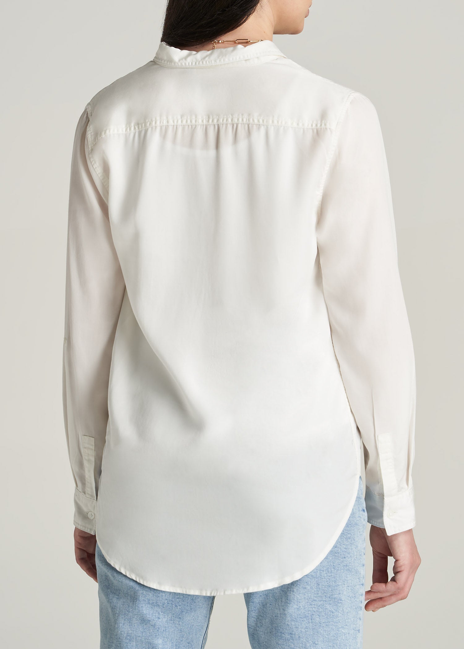       American-Tall-Women-Classic-Fit-Tencel-Shirt-Ivory-back