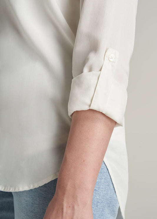    American-Tall-Women-Classic-Fit-Tencel-Shirt-Ivory-detail