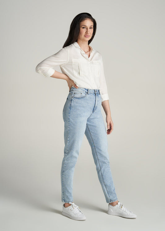 American-Tall-Women-Classic-Fit-Tencel-Shirt-Ivory-full