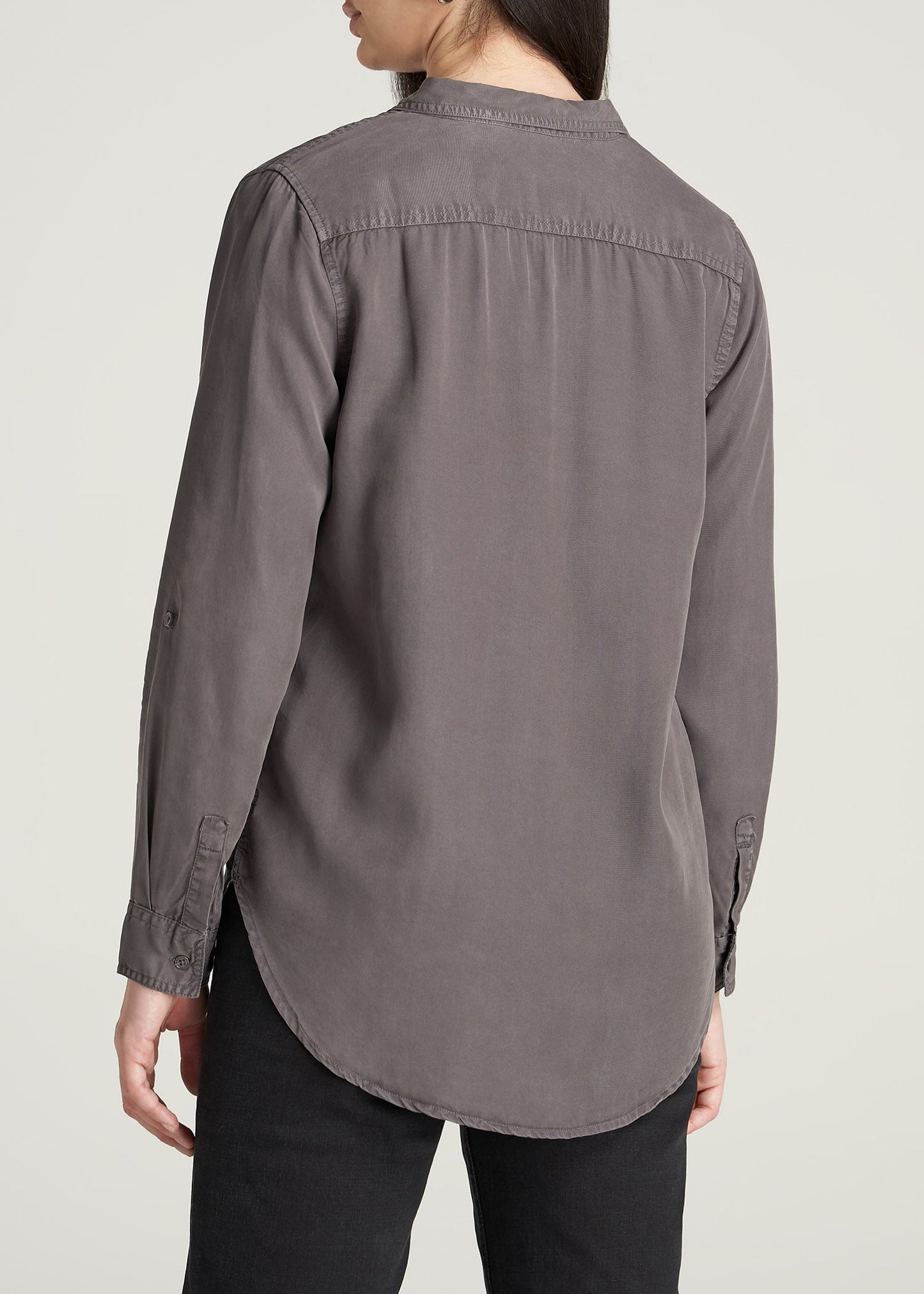    American-Tall-Women-Classic-Fit-Tencel-Shirt-Smoke-back
