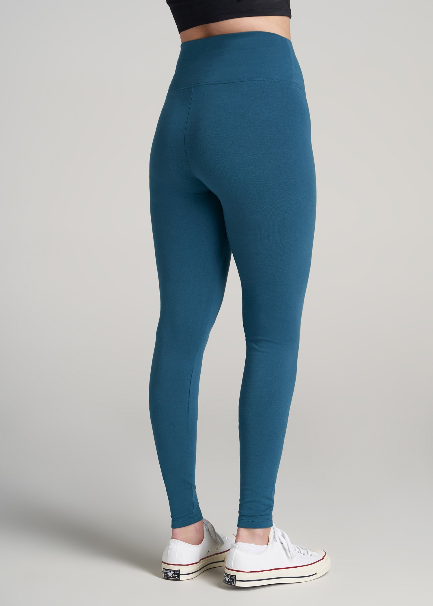    American-Tall-Women-CottonLeggings-DeepWater-back