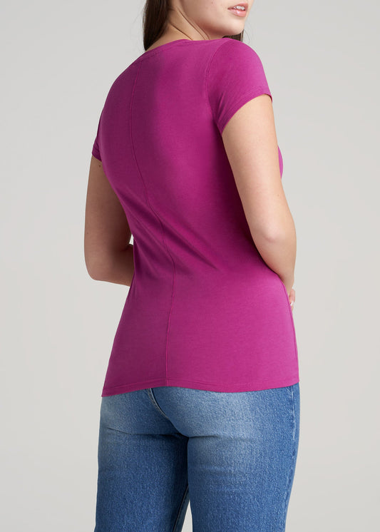        American-Tall-Women-CrewNeck-CapSleeveTee-PinkOrchid-back