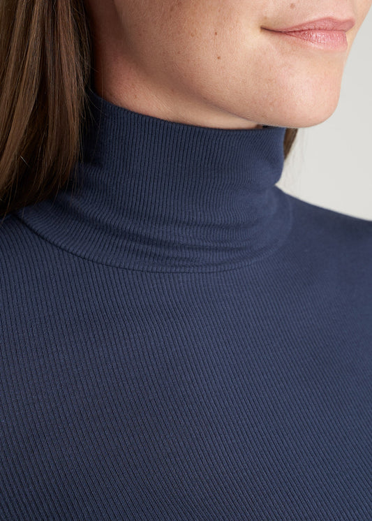American-Tall-Women-Fitted-LongSleeve-Ribbed-TurtleNeck-Navy-detail