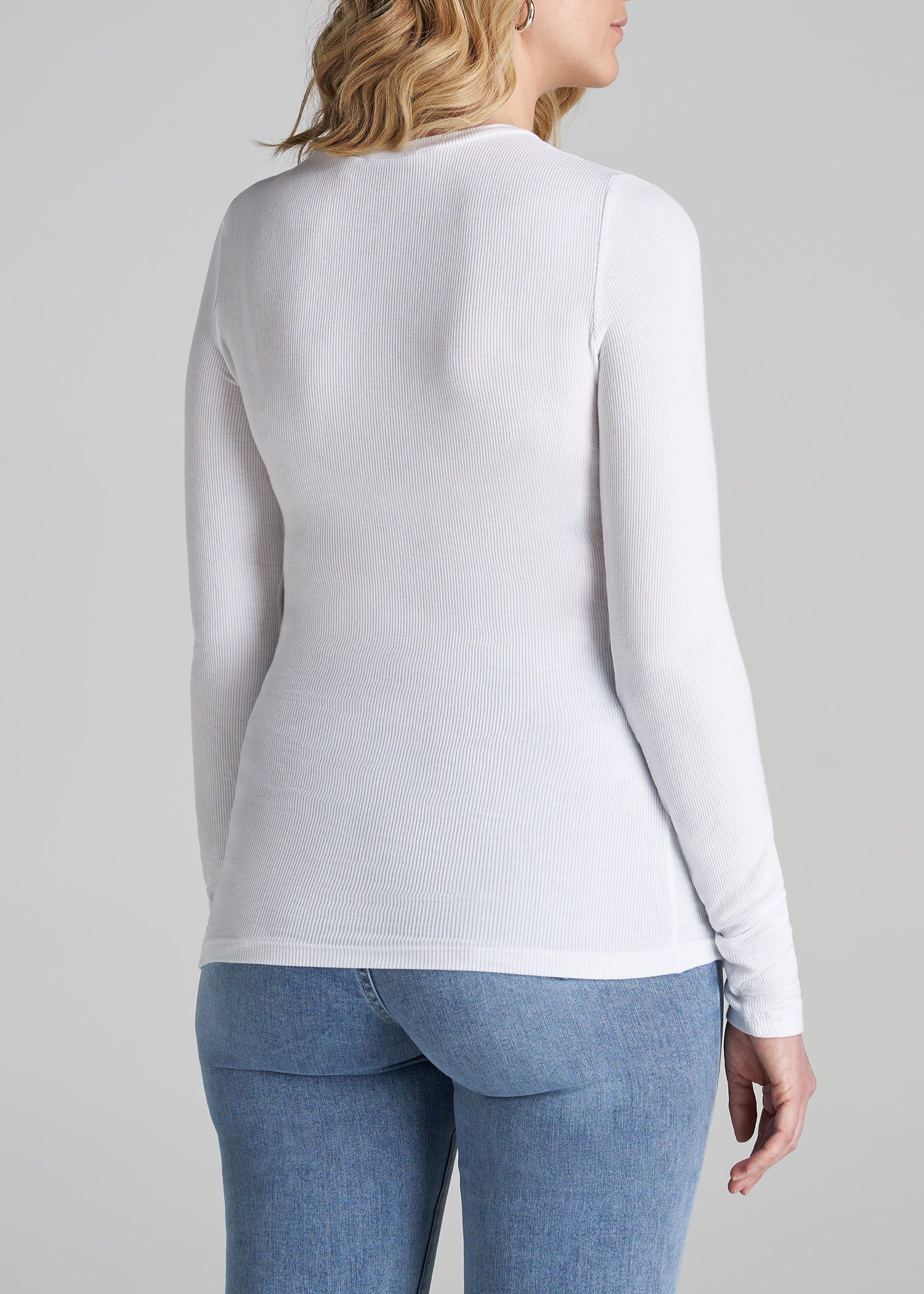   American-Tall-Women-FittedRIbbed-LongSleeve-Tee-White-back