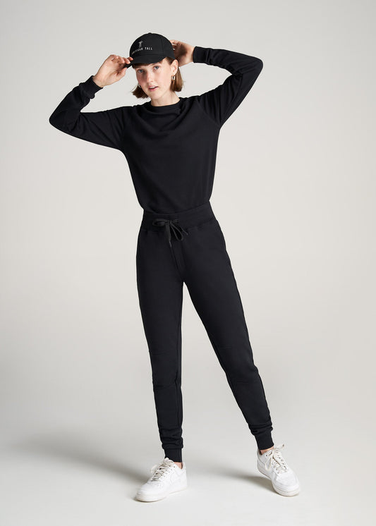 American-Tall-Women-FrenchTerry-Jogger-Black-full