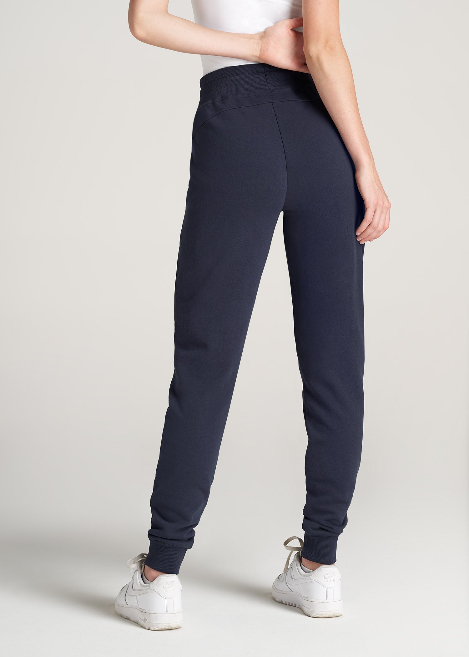 American-Tall-Women-FrenchTerry-Jogger-Navy-back