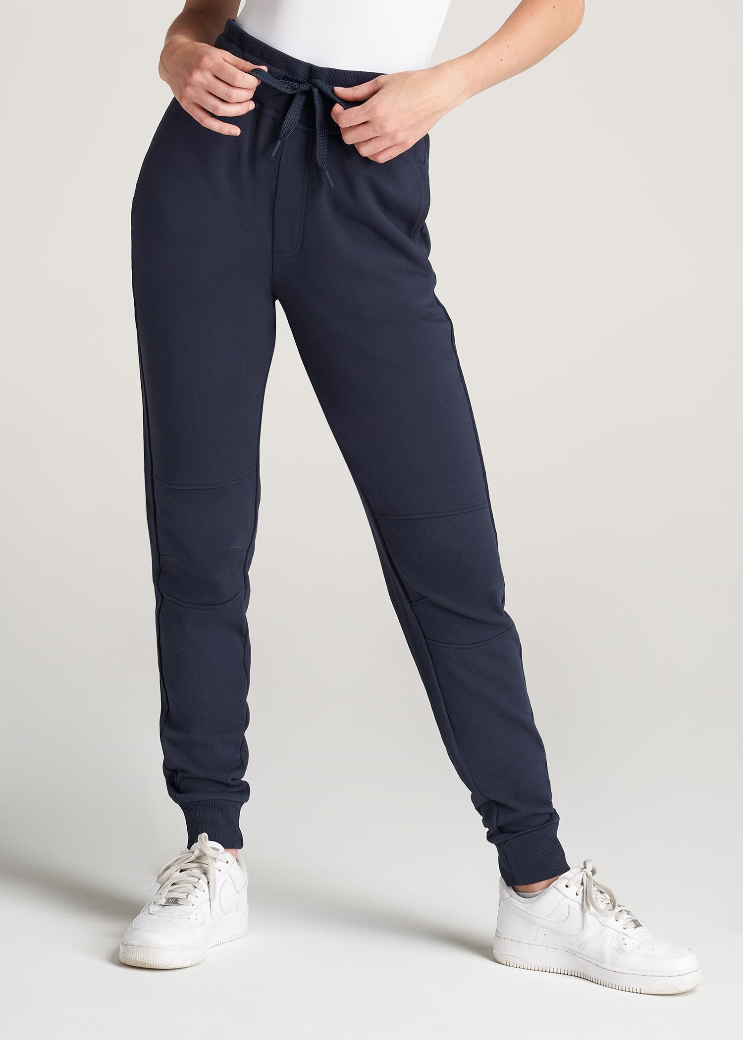 American-Tall-Women-FrenchTerry-Jogger-Navy-front