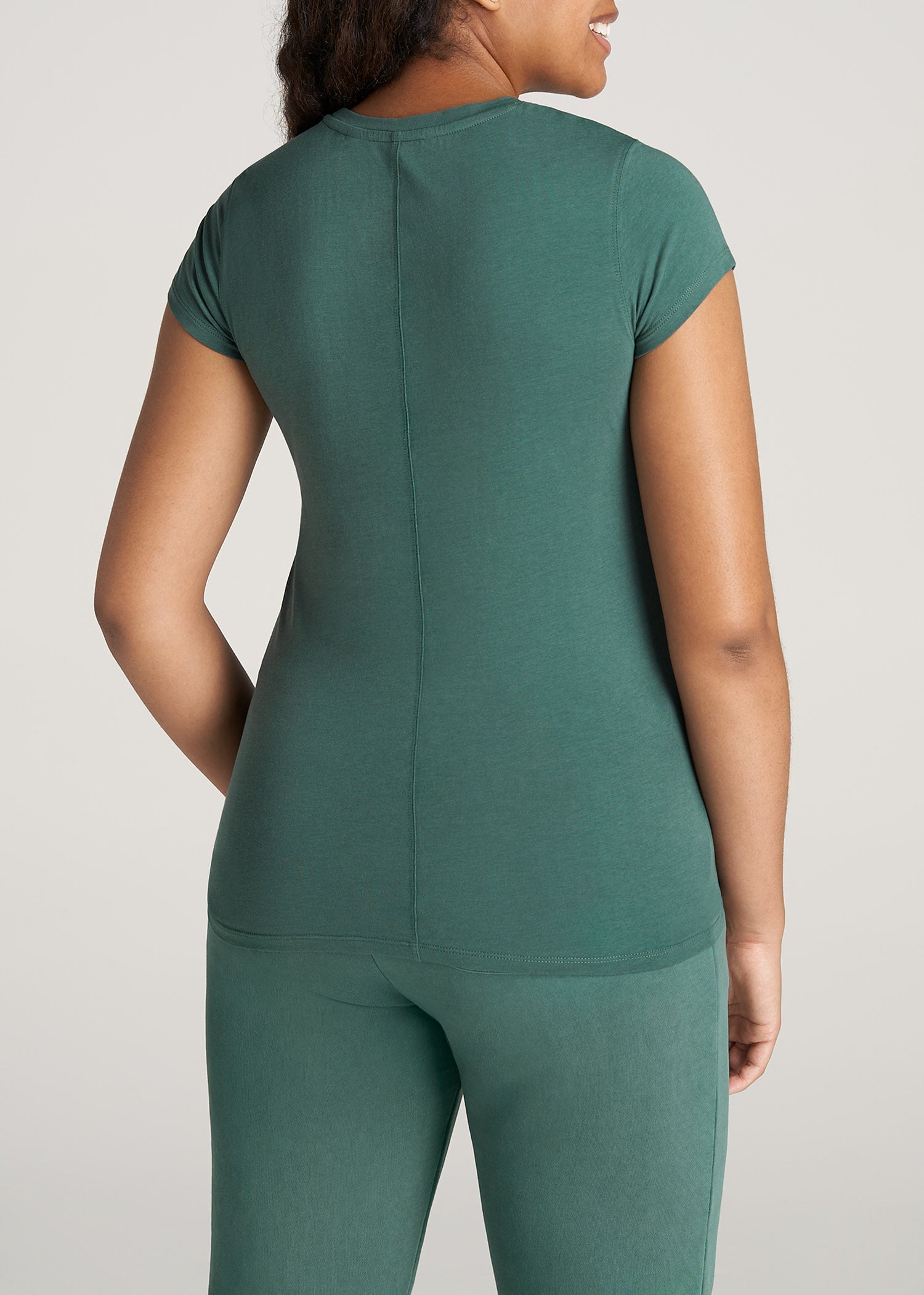 American-Tall-Women-High-Crewneck-CapSleeve-Tee-JuniperGreen-back