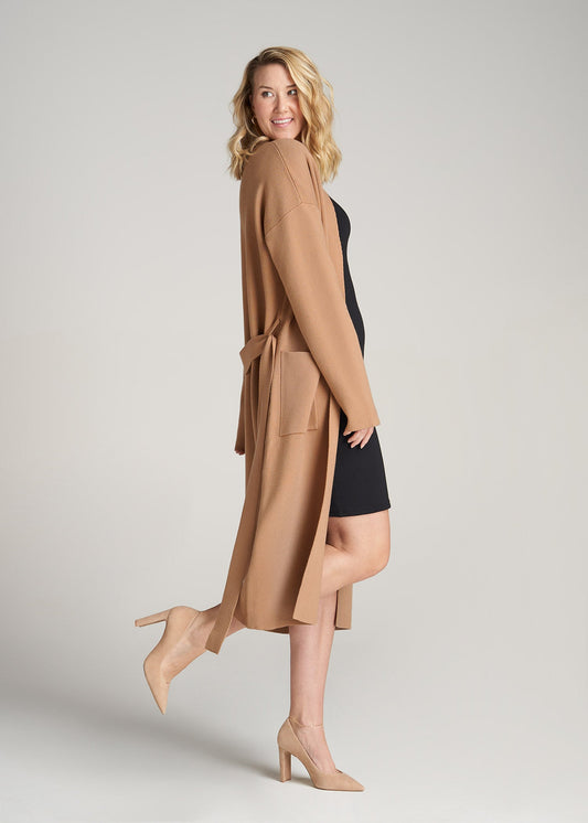 American-Tall-Women-LongBelted-Cardigan-Caramel-full
