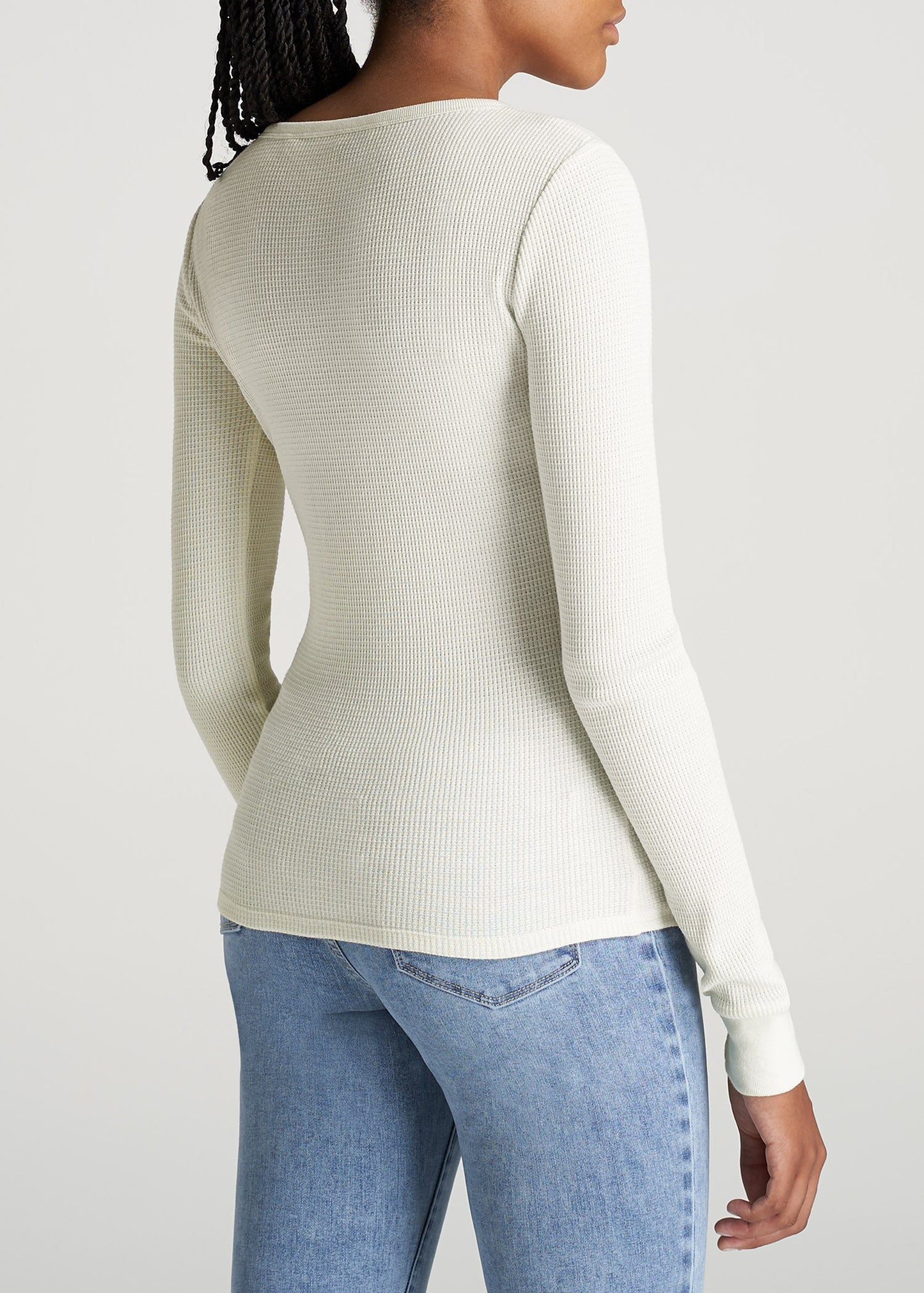 American-Tall-Women-LongSleeve-Tee-WaffleHenley-Cream-back