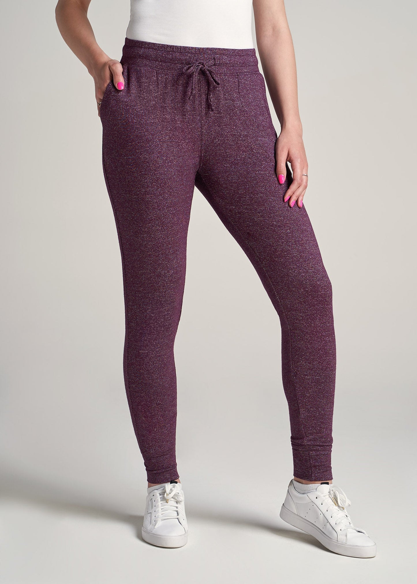 American-Tall-Women-Lounge-Joggers-BeetrootMix-front
