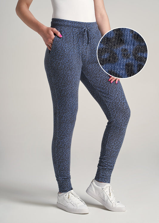 American-Tall-Women-Lounge-Joggers-NavyLeopard-front