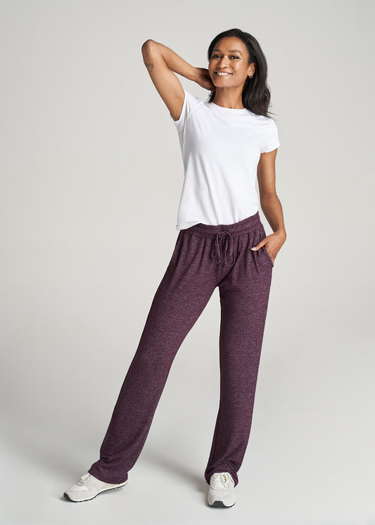 American-Tall-Women-Lounge-OpenBottom-Pants-BeetrootMix-full