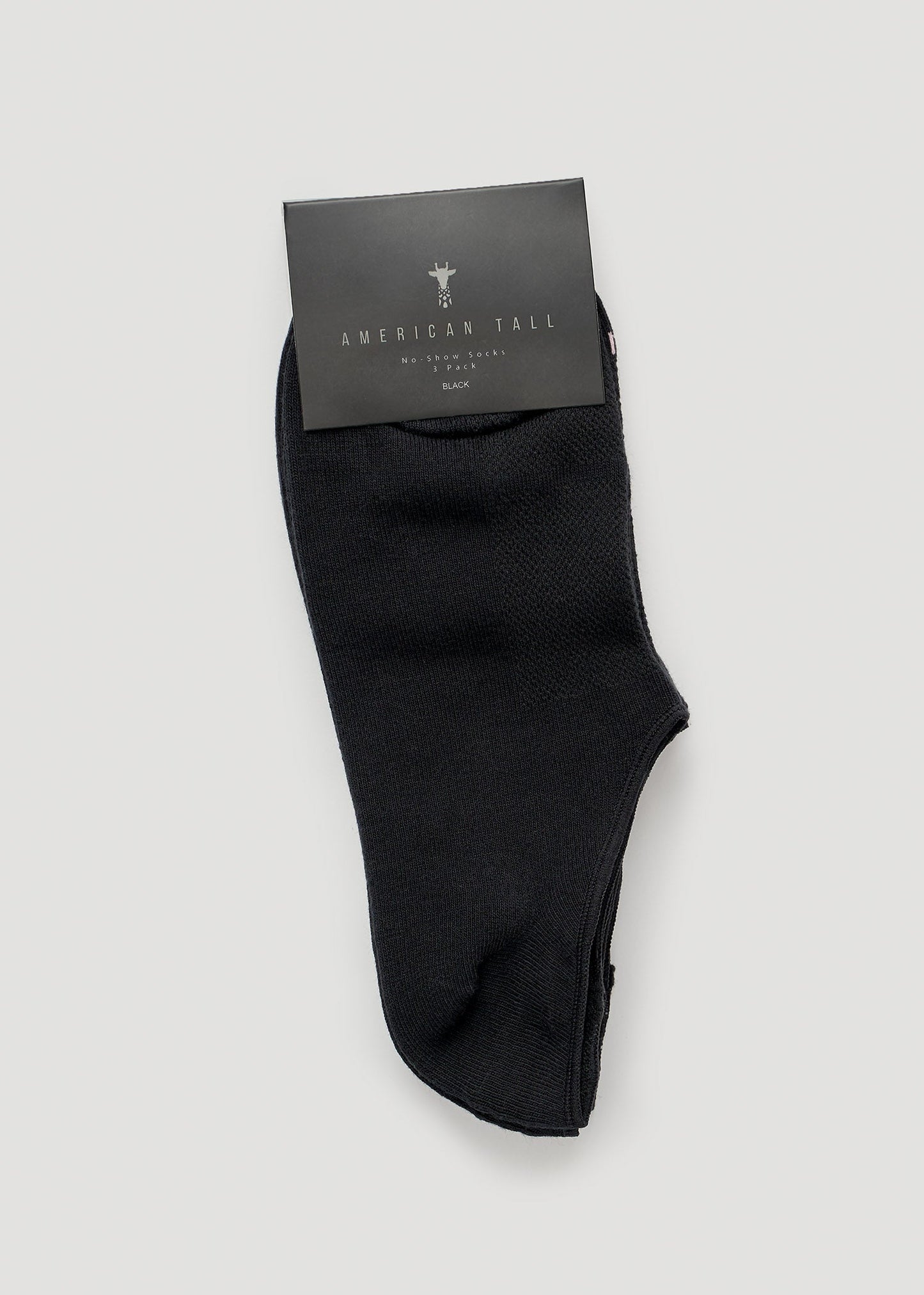 American-Tall-Women-NoShowSocks-3Pack-Black-front