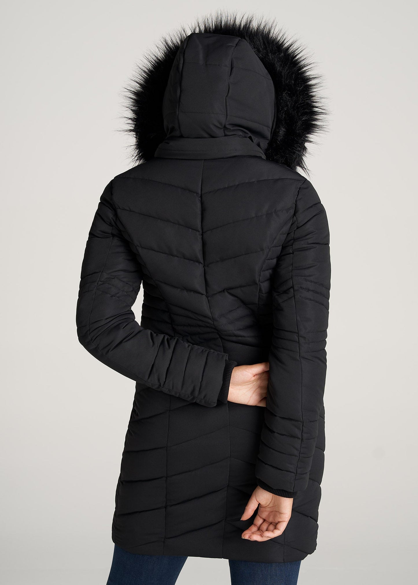 American-Tall-Women-Parka-Black-back