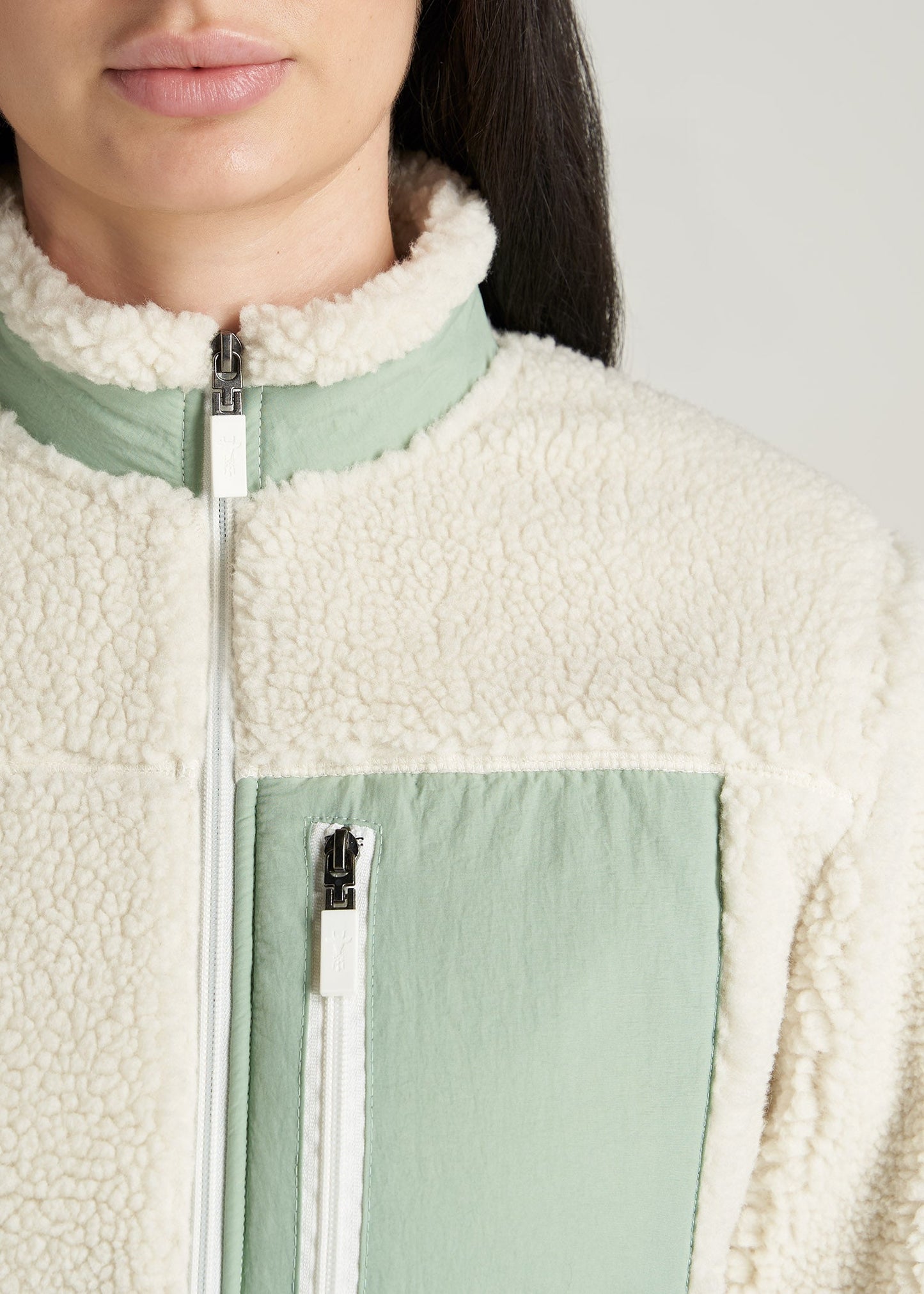       American-Tall-Women-PolarFleece-ZipUp-Jacket-Natural-detail