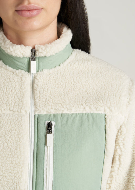       American-Tall-Women-PolarFleece-ZipUp-Jacket-Natural-detail
