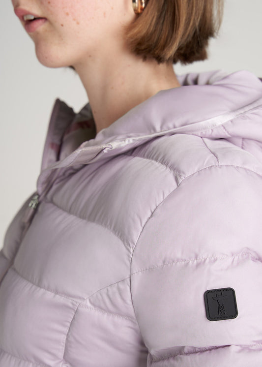 American-Tall-Women-PufferJacket-Lavendar-detail