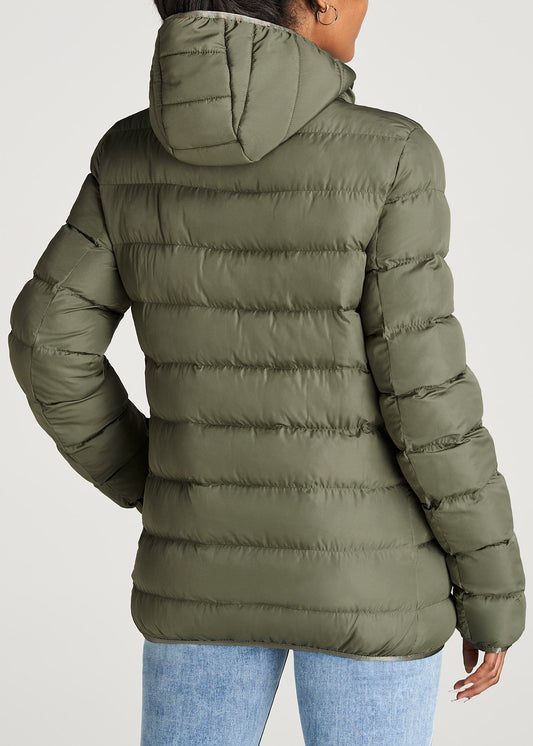 American-Tall-Women-PufferJacket-Olive-back