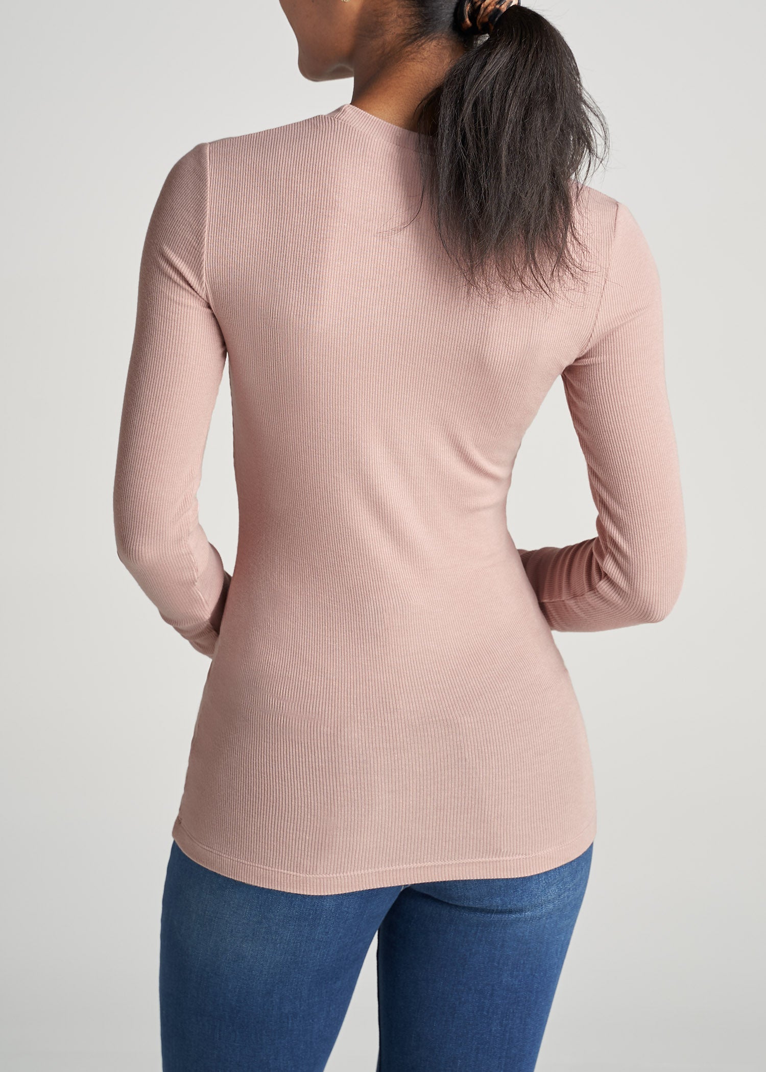 American-Tall-Women-Ribbed-LongSleeve-CrewNeck-Tee-BallerinaPink-back
