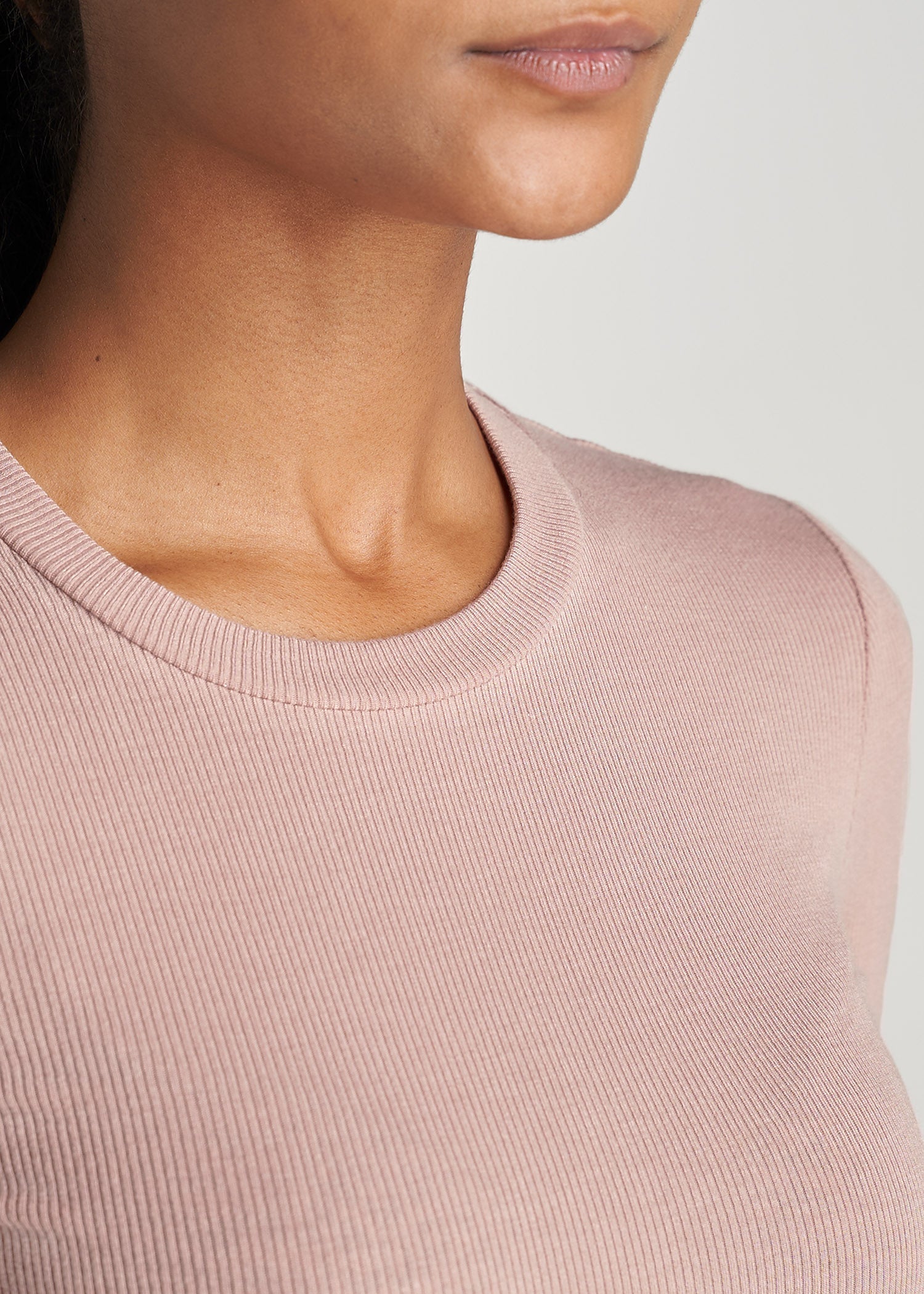 American-Tall-Women-Ribbed-LongSleeve-CrewNeck-Tee-BallerinaPink-detail