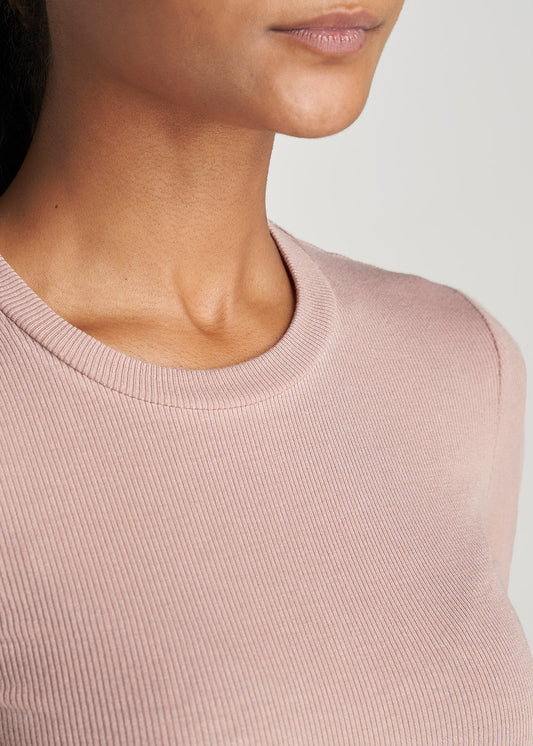 American-Tall-Women-Ribbed-LongSleeve-CrewNeck-Tee-BallerinaPink-detail