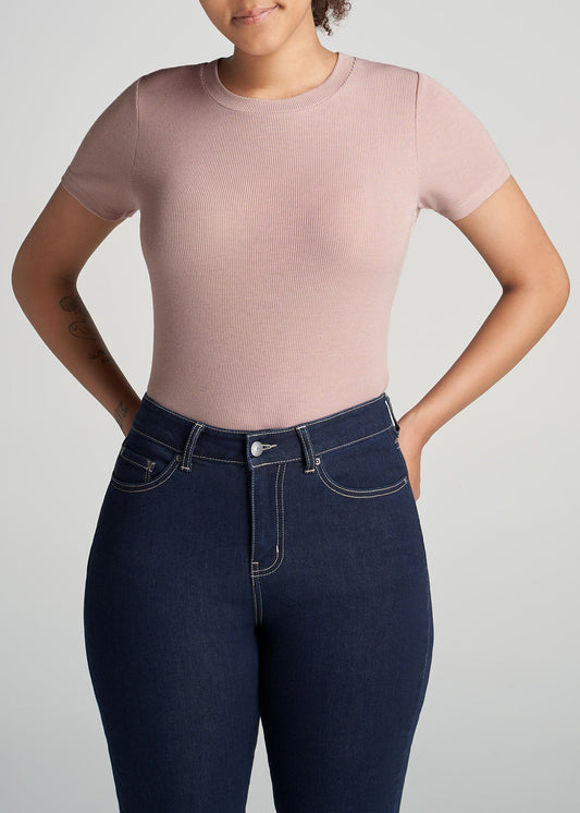 American-Tall-Women-Ribbed-Tee-BallerinaPink-front