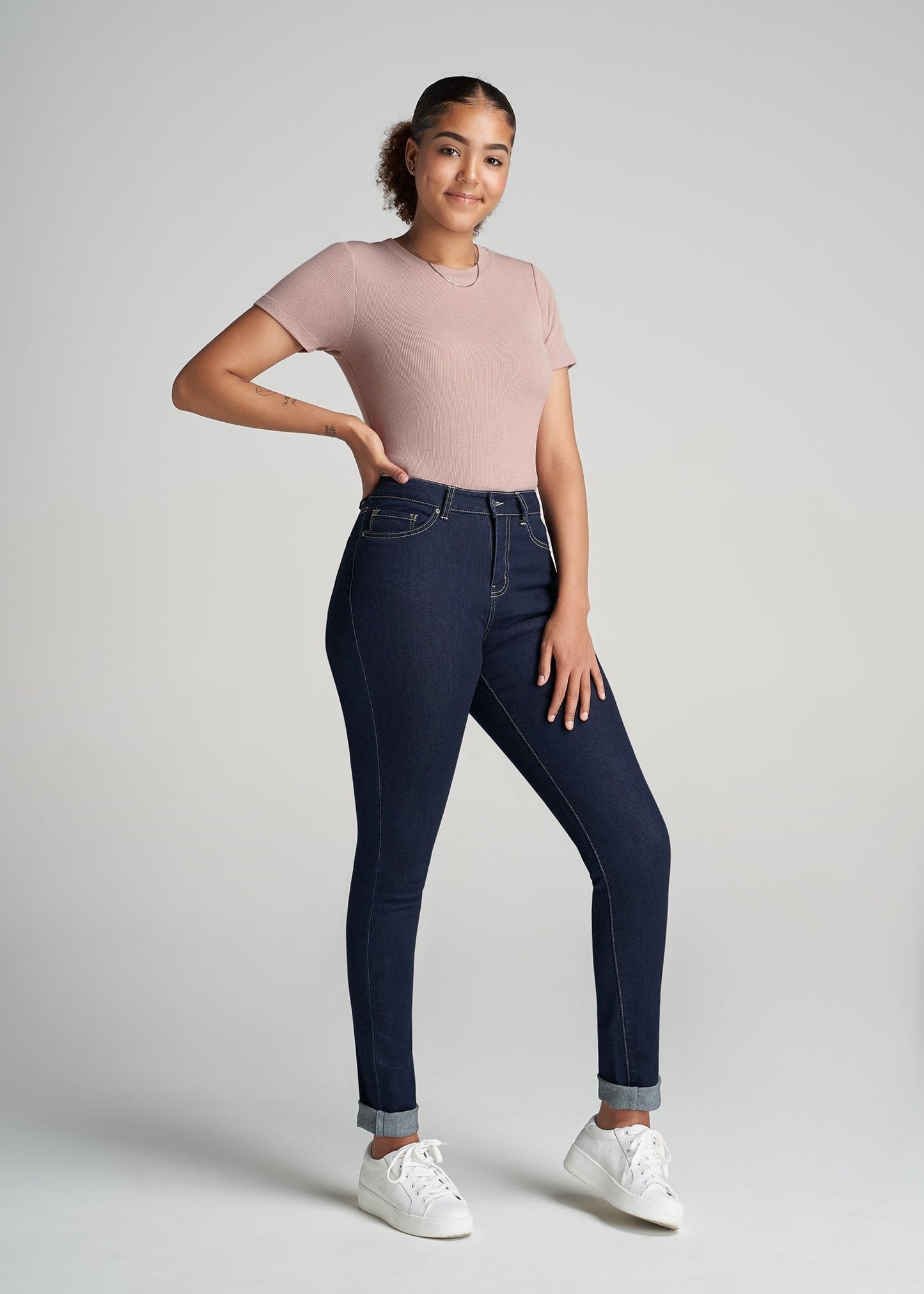 American-Tall-Women-Ribbed-Tee-BallerinaPink-full