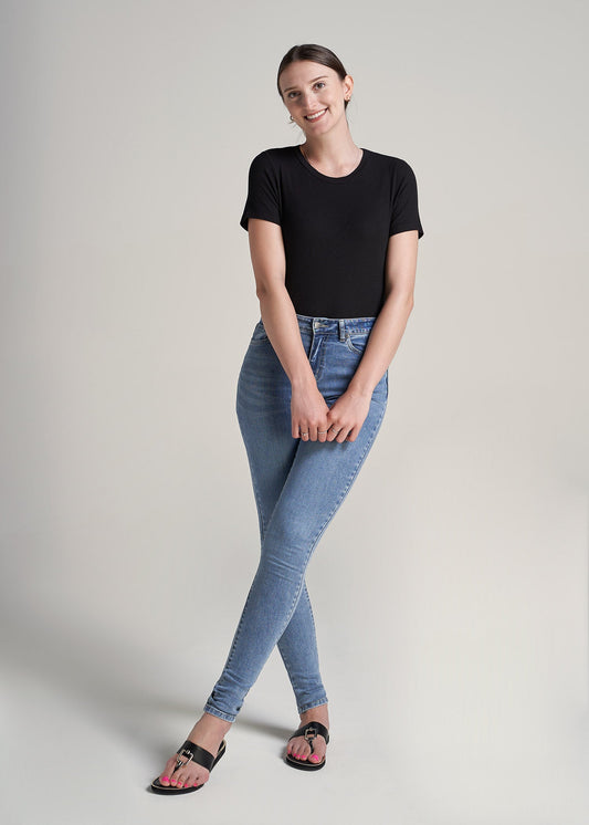 American-Tall-Women-Ribbed-Tee-Black-full